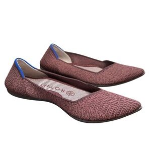 Rothy’s The Point Slip On Flats Shoes Brown US 5.5 Washable Great Condition